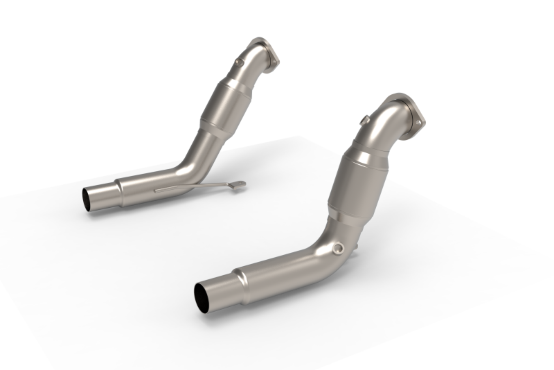 Picture of Kooks 20-24 Ford Exployer ST/Aviator 3in x 2-1/2in Stainless Steel GREEN Catted Downpipes