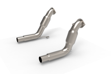 Picture of Kooks 20-24 Ford Exployer ST/Aviator 3in x 2-1/2in Stainless Steel GREEN Catted Downpipes