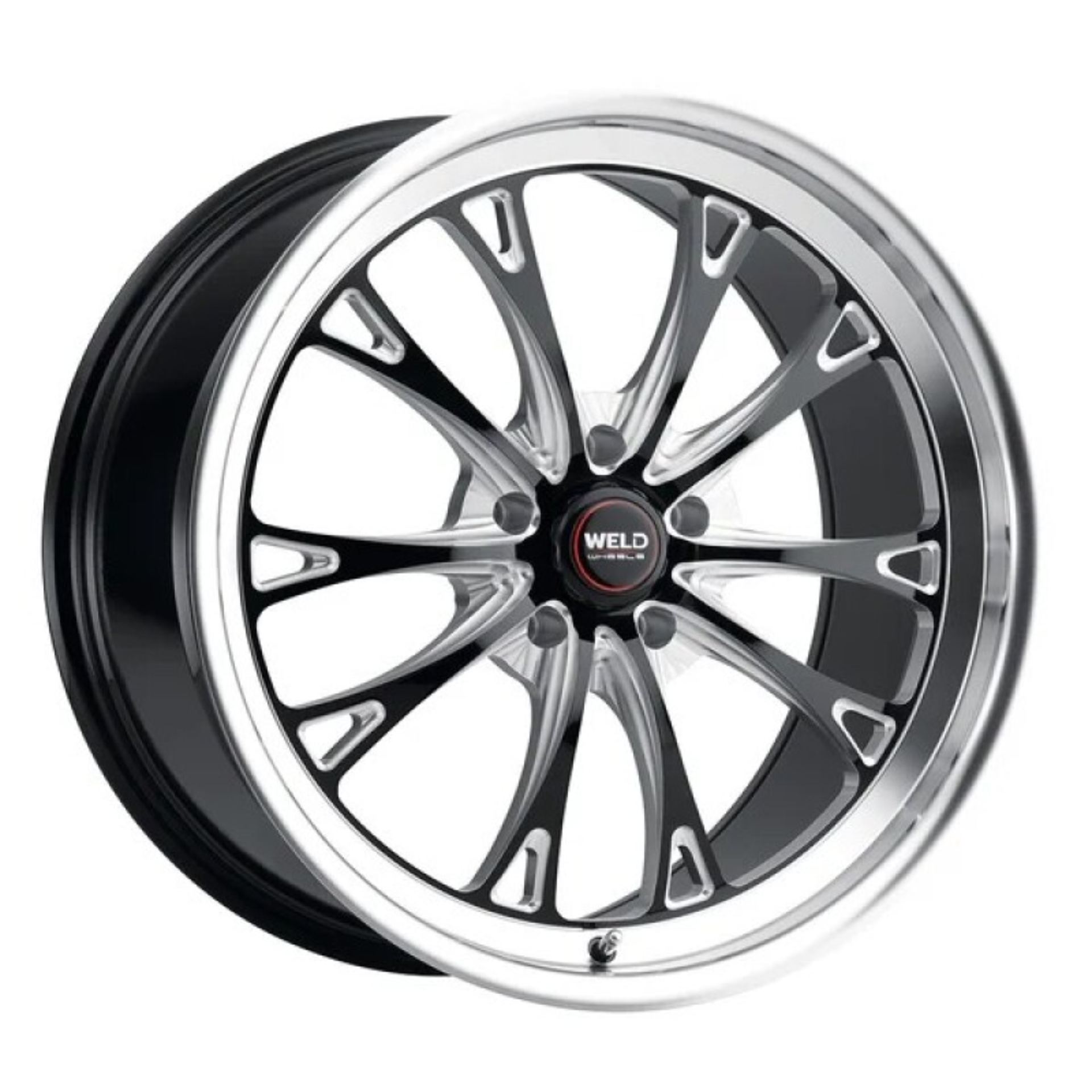 Picture of WELD Belmont Drag Wheel with Milled Spokes 18x8 - 5x120 BC+15 Offset - Gloss Black