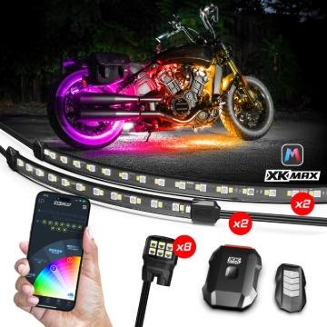 Picture of XK Glow XKmax RGBW 10pc addressable Motorcycle Underglow Light Kit