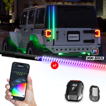 Picture of XK Glow 1x 48 XKmax RGBW Advanced App Control LED Whip Light Kit for 4x4 Offroad UTV ATV