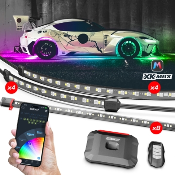 Picture of XK Glow XKmax RGBW 16pc Addressable Car Underglow + Interior + Wheel Kit