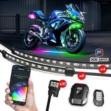 Picture of XK Glow XKmax RGBW 16pc addressable Motorcycle Underglow Light Kit