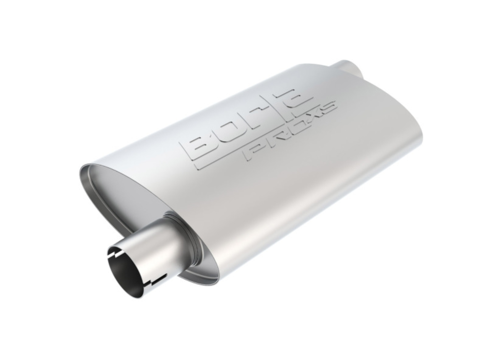Picture of Borla Universal Pro-XS Oval 2.25in Inlet / Outlet Offset Notched Muffler
