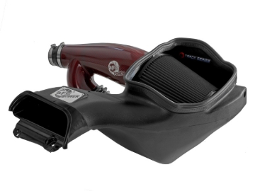 Picture of aFe 17-24 Ford F-150 Track Series Red Kevlar Carbon Fiber C/A Intake System w/Black Pro 5R Filter