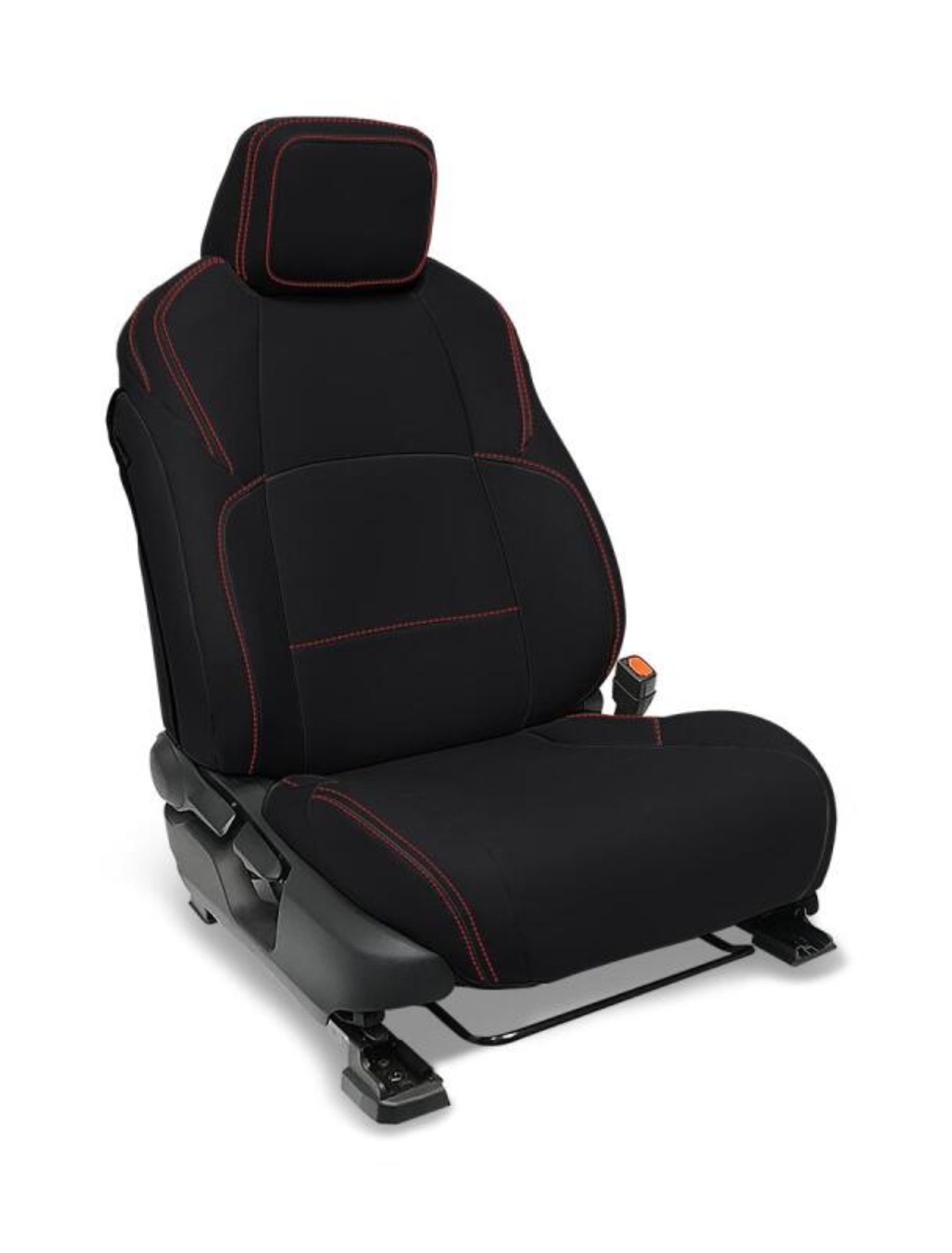Picture of PRP 2024 Toyota Tacoma Front Seat Covers - Black with Red Stitch (Pair)