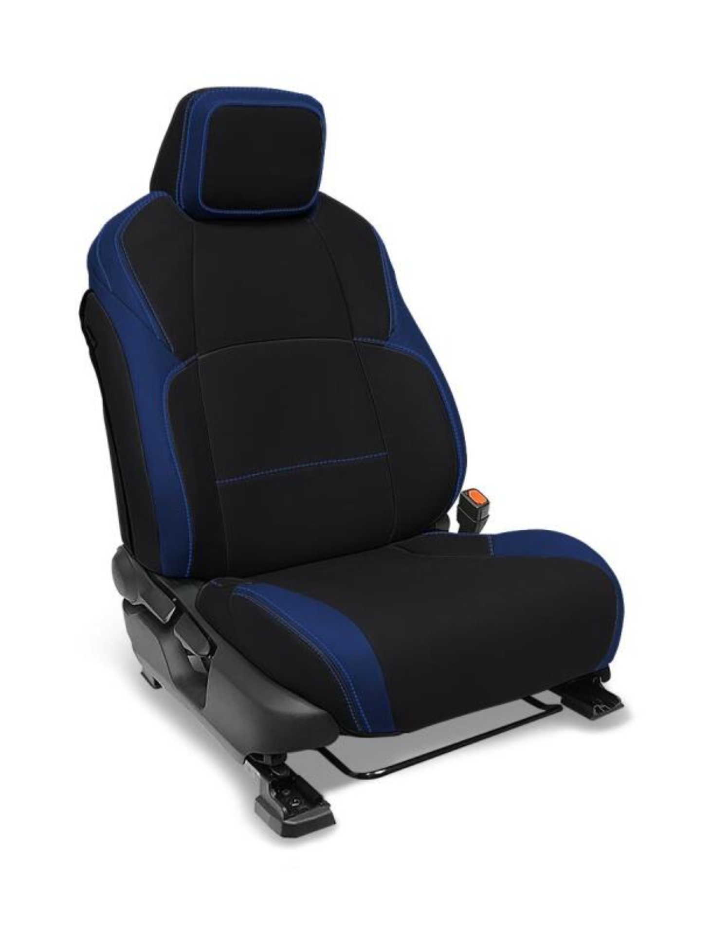 Picture of PRP 2024 Toyota Tacoma Front Seat Covers - Black and Blue (Pair)
