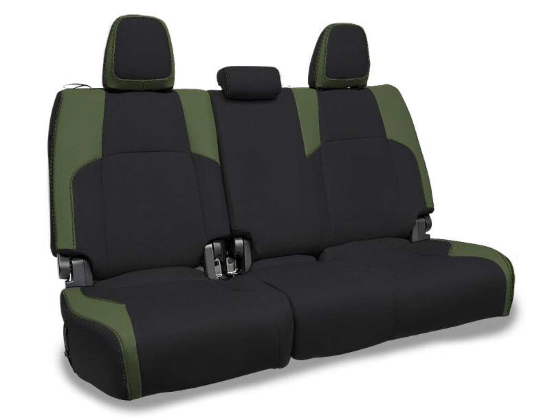 Picture of PRP 2024 Toyota Tacoma Rear Bench Covers - Black and Olive Green