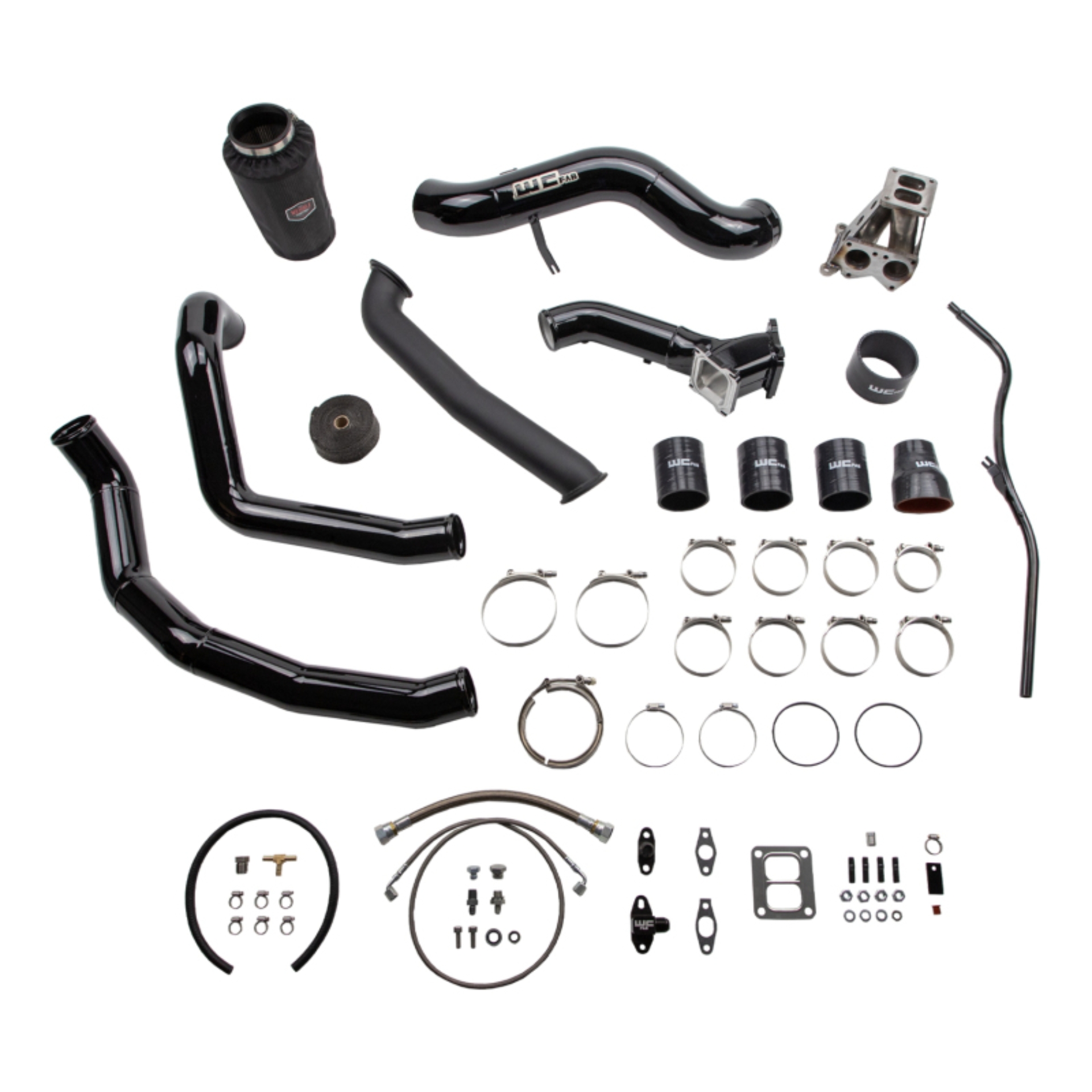 Picture of Wehrli 01-04 Duramax LB7 LB7S300 Single Turbo Install Kit - Bengal Red