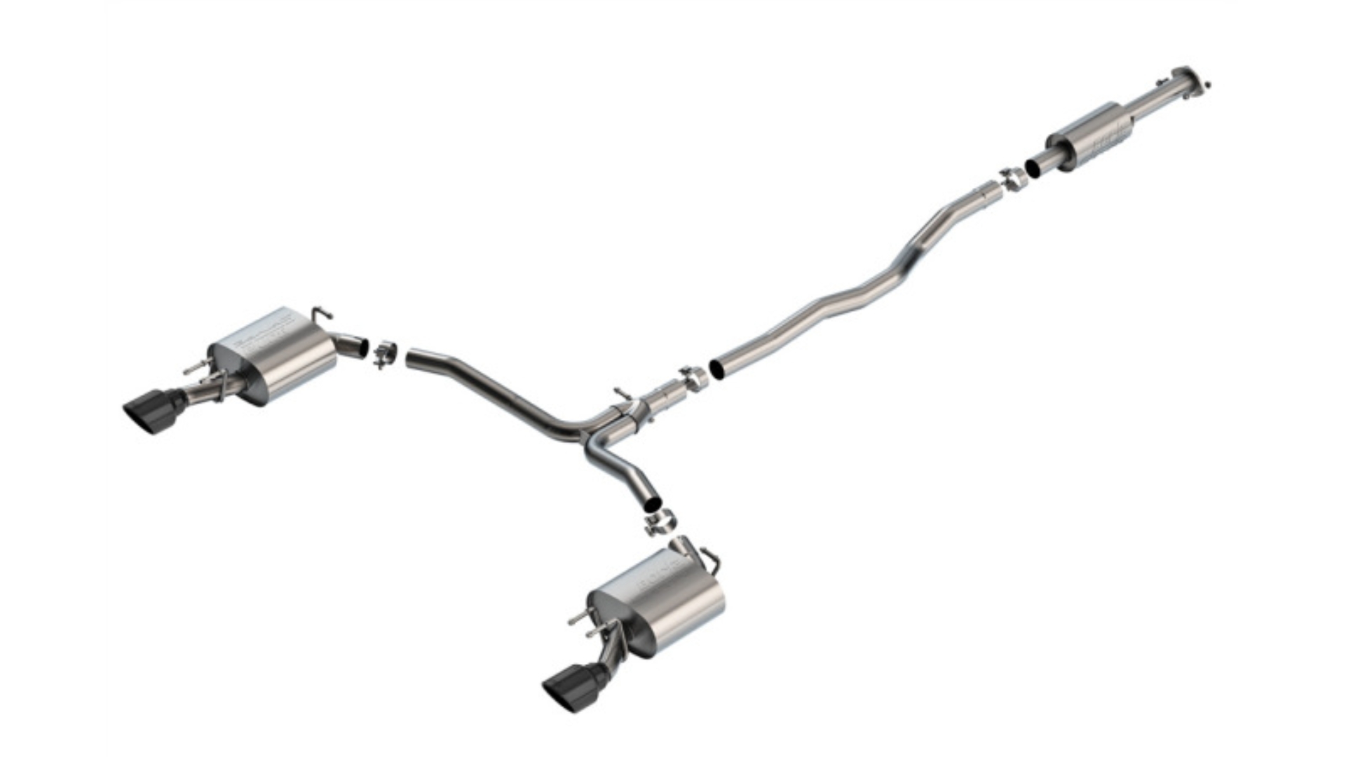 Picture of Borla 20-24 Toyota Camry TRD 3.5L V6 FWD S-Type Cat-back - Black Chrome