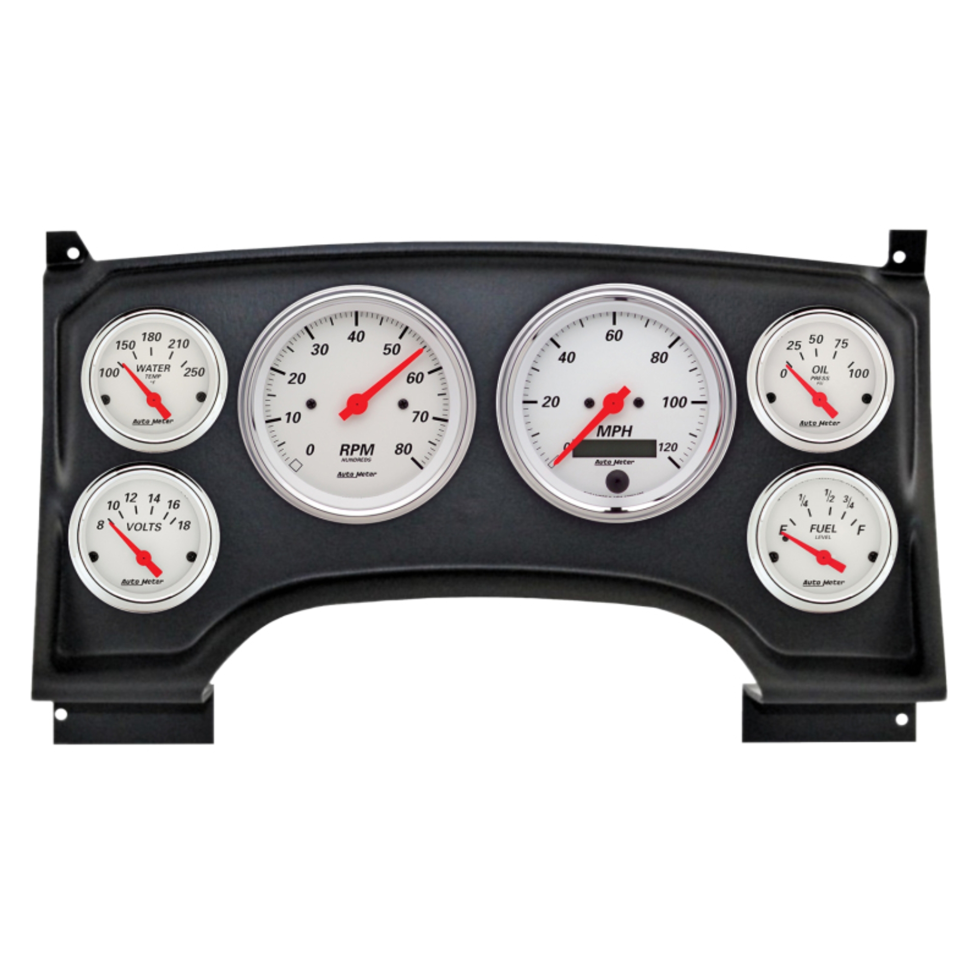 Picture of Autometer Arctic White Direct Fit Dash Kit 94-97 Chevy S10 Truck (2 x 3-3/8in. / 4 x 2-1/16in.)