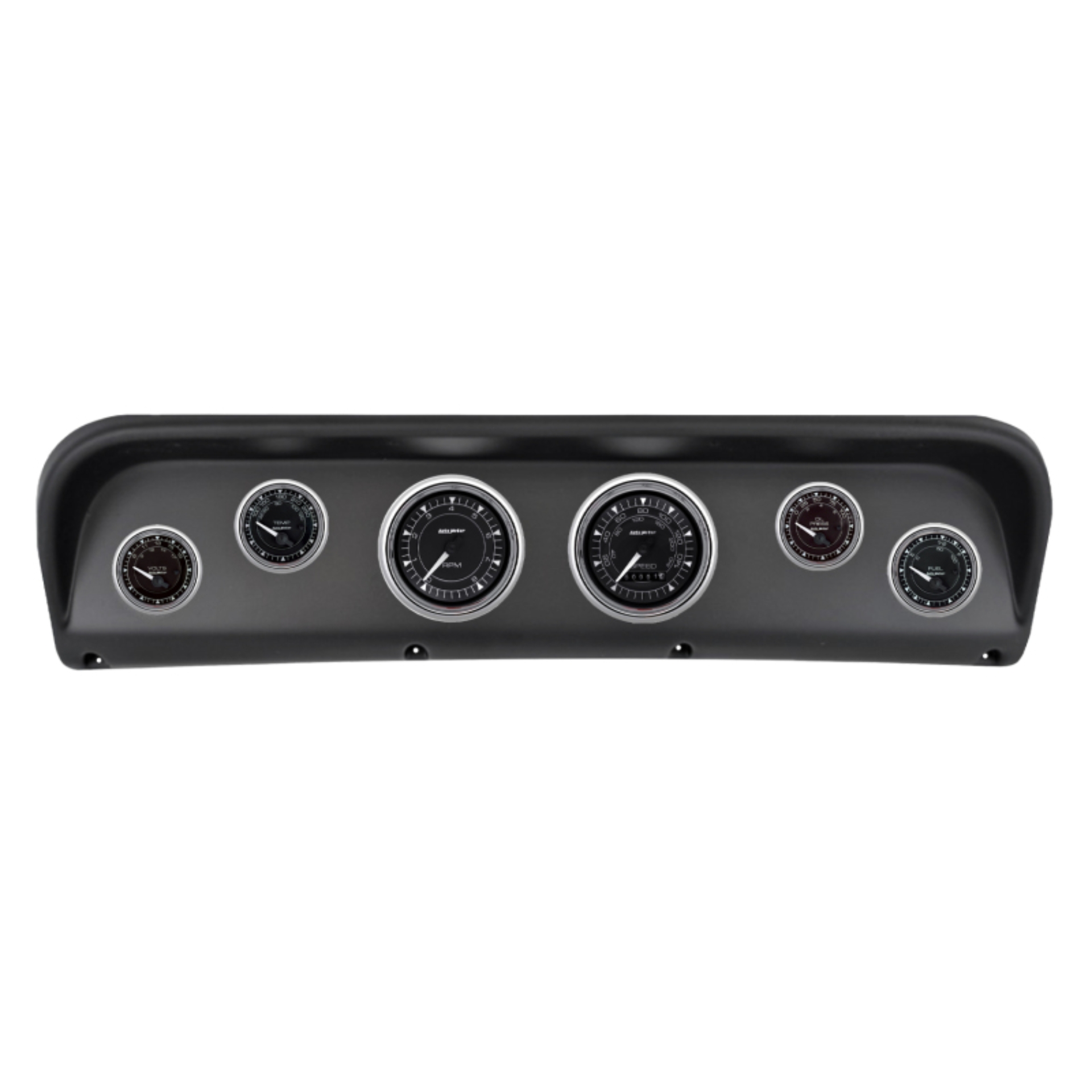Picture of Autometer Chrono Chrome Direct Fit Dash Kit 67-72 Ford F100 (2 x 3-3/8in. / 4 x 2-1/16in.)