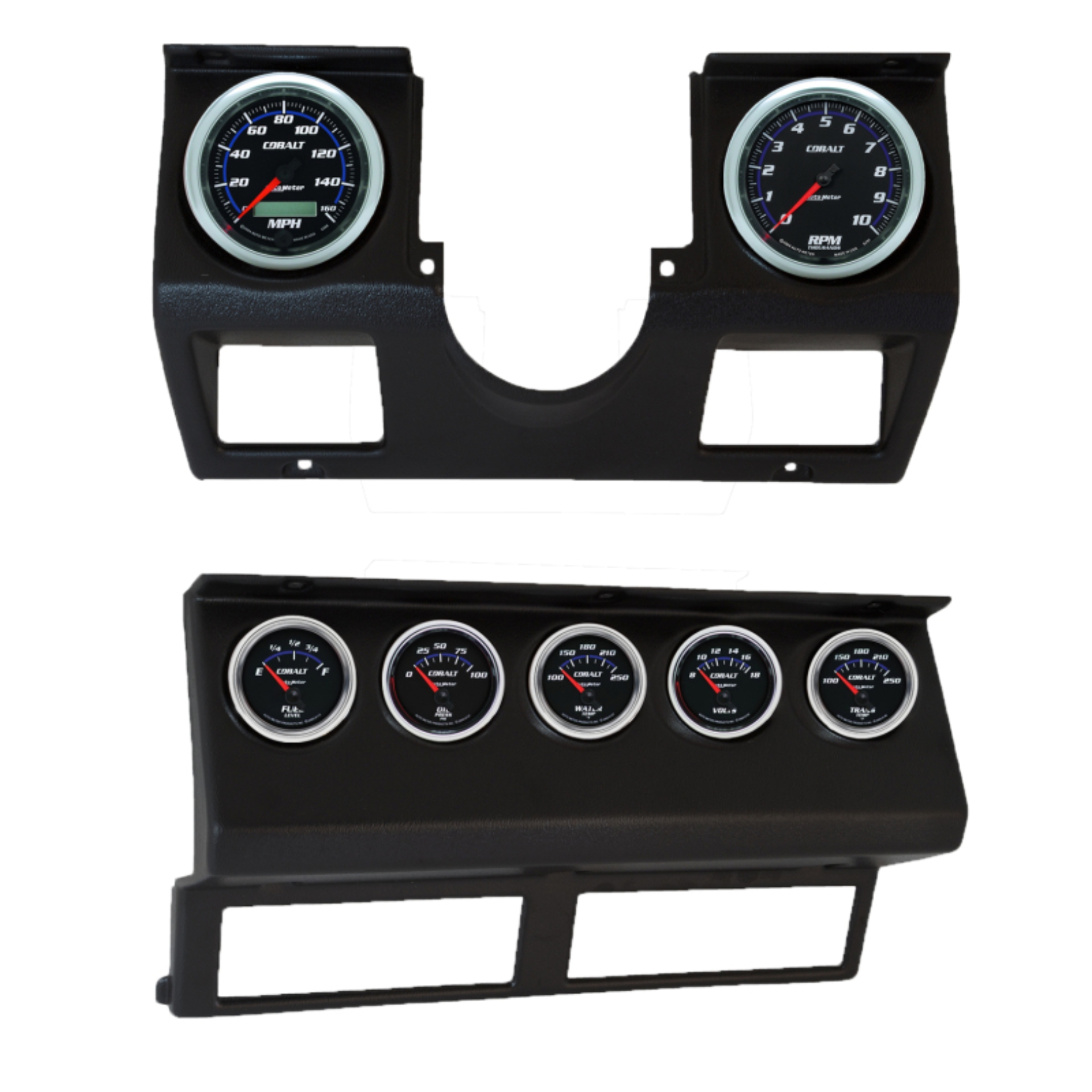 Picture of Autometer Cobalt Direct Fit Dash Kit 87-96 Jeep Wrangler YJ (Tach/MPH/FL/OilP/WTMP/VLT/TRNS)