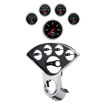 Picture of Autometer Designer Black Direct Fit Dash Kit 55-59 Chevy Truck (1 x 3-3/8in. / 4 x 2-1/16in.)