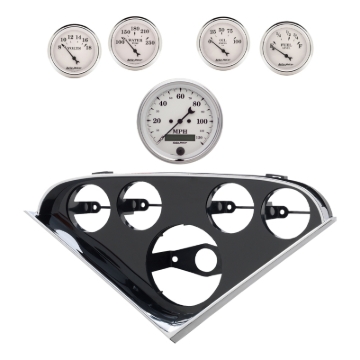 Picture of Autometer Old Tyme White Direct Fit Dash Kit 55-56 Chevrolet (1 x 3-3/8in. / 4 x 2-1/16in.)