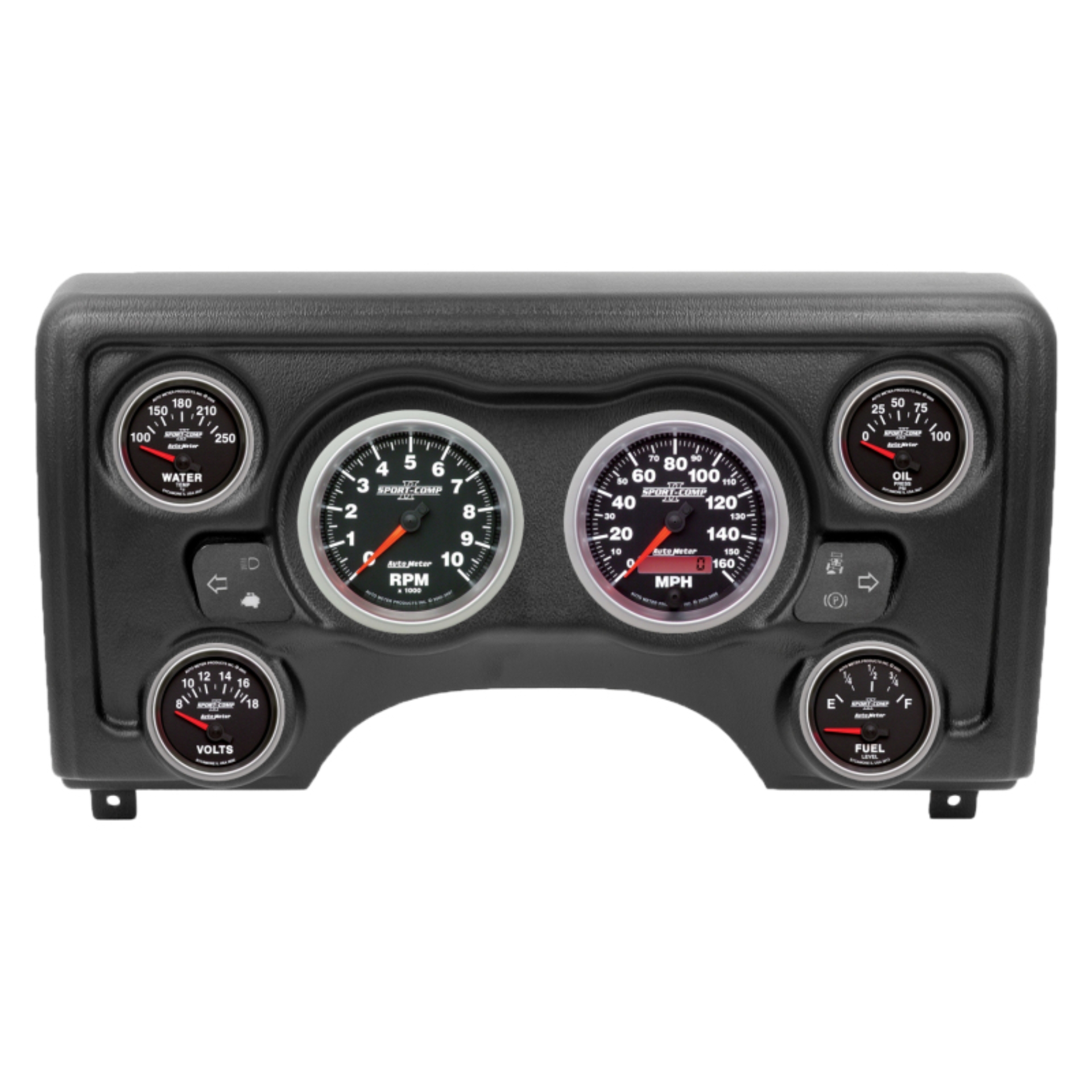 Picture of Autometer Sport-Comp II Direct Fit Dash Kit 97-06 Jeep TJ (2 x 3-3/8in. / 4 x 2-1/16in.)