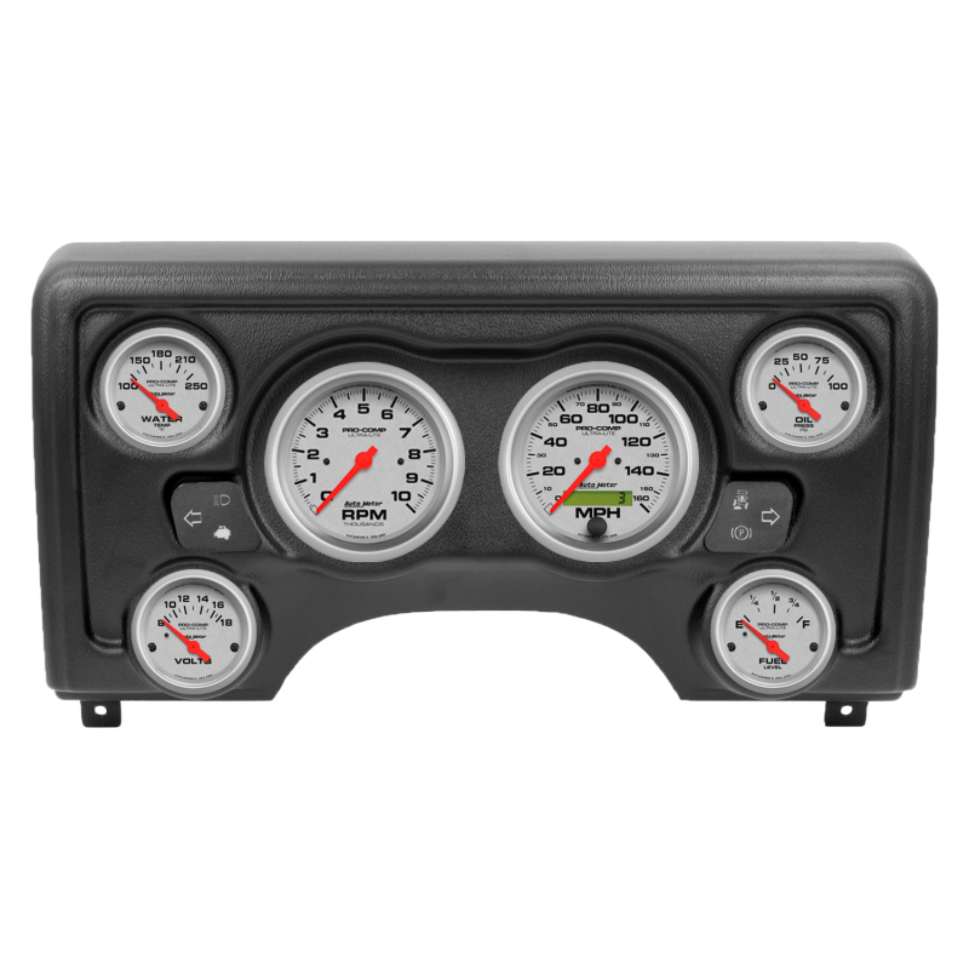 Picture of Autometer Ultra-Lite Direct Fit Dash Kit 97-06 Jeep TJ (2 x 3-3/8in. / 4 x 2-1/16in.)