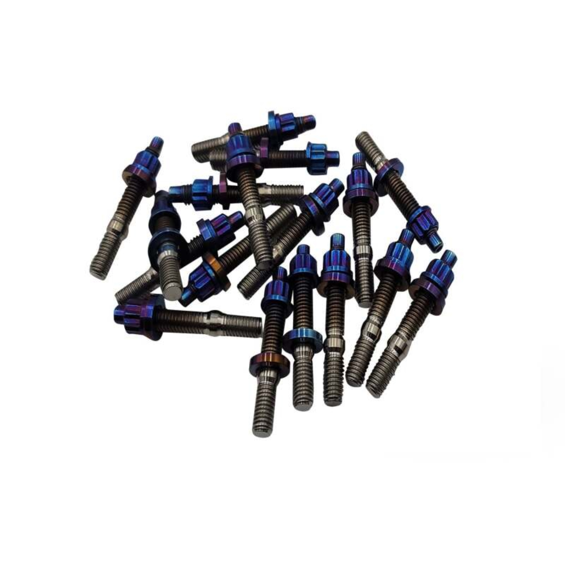 Picture of BLOX Racing Xtreme Titanium Intake/Exhaust Manifold Studs Burnt 45mm 7-Piece Kit