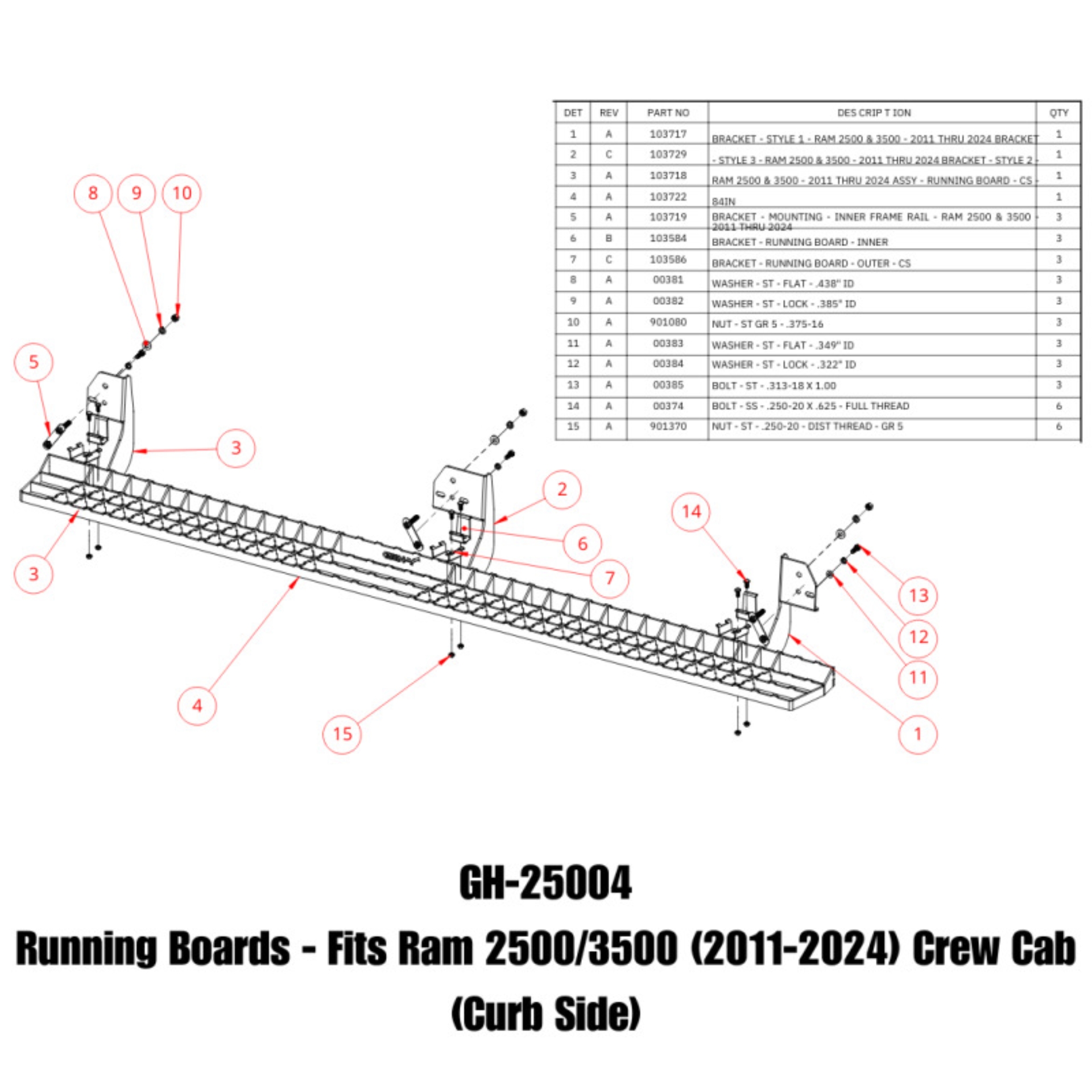 Picture of Gen-Y 11-24 RAM 2500/3500 Crew Cab Running Boards