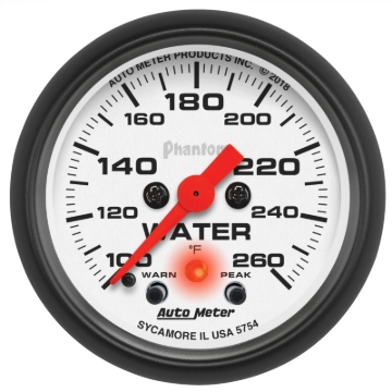 Picture of Autometer Chrono 2-1/16in 100-260 Degree Temperature Stepper Motor - Phantom