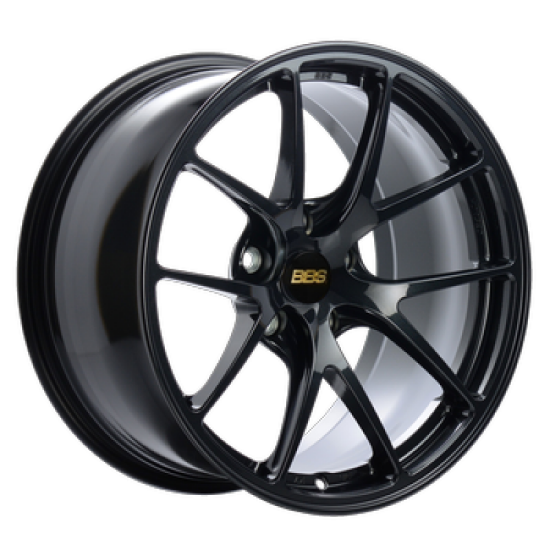 Picture of BBS RI-A 18x9.5 5x120 ET23 82mm PFS Ring/Clip Required - Metallic Black Subtle Blue Flake