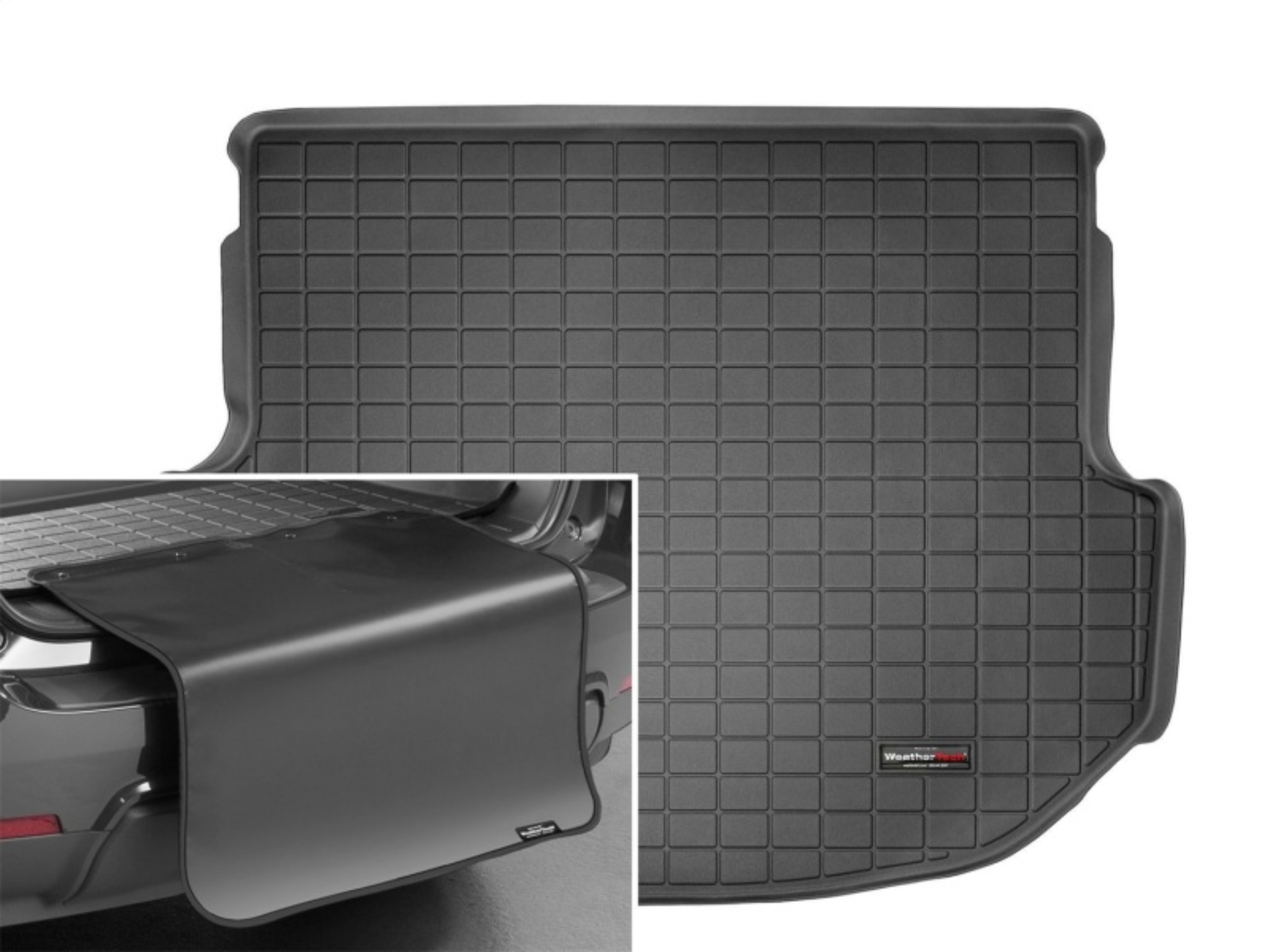 Picture of WeatherTech 13+ Hyundai Santa Fe Sport Cargo Liner w/ Bumper Protector - Black