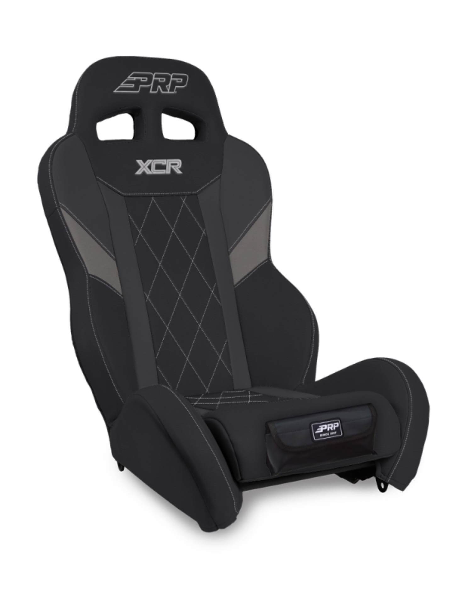 Picture of PRP XCR Suspension Seat - Black/Gray w Diamond Stitch and Front Pocket
