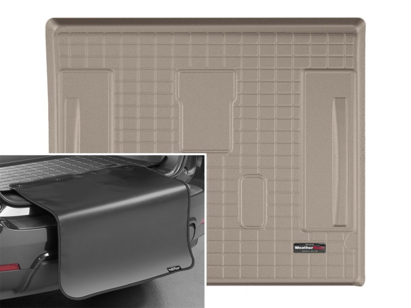 Picture of WeatherTech 07-14 Cadillac Escalade Cargo Liner w/ Bumper Protector - Tan