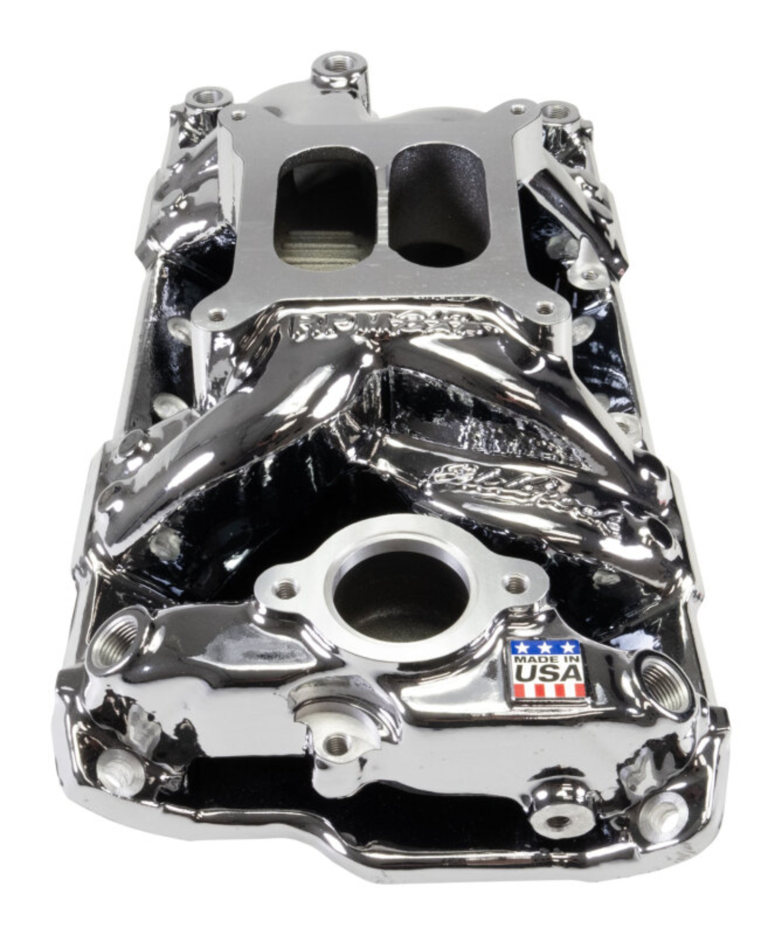 Picture of Performer RPM Small Block Chevy AIR-Gap Intake Manifold, Chrome Plasma finish