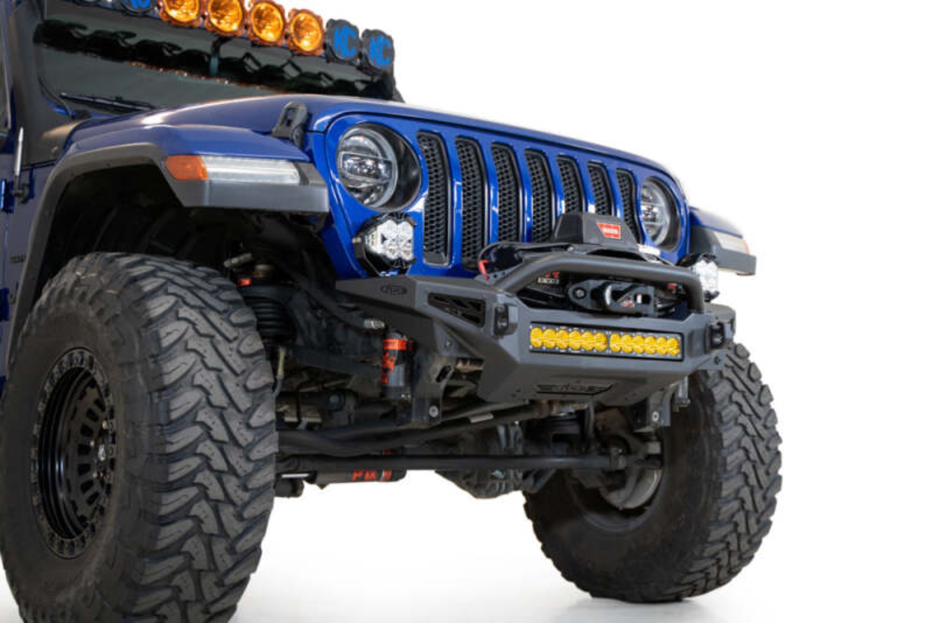 Picture of Addictive Desert Designs 18-23 Jeep JL/JT Rock Fighter Front License Plate Mount