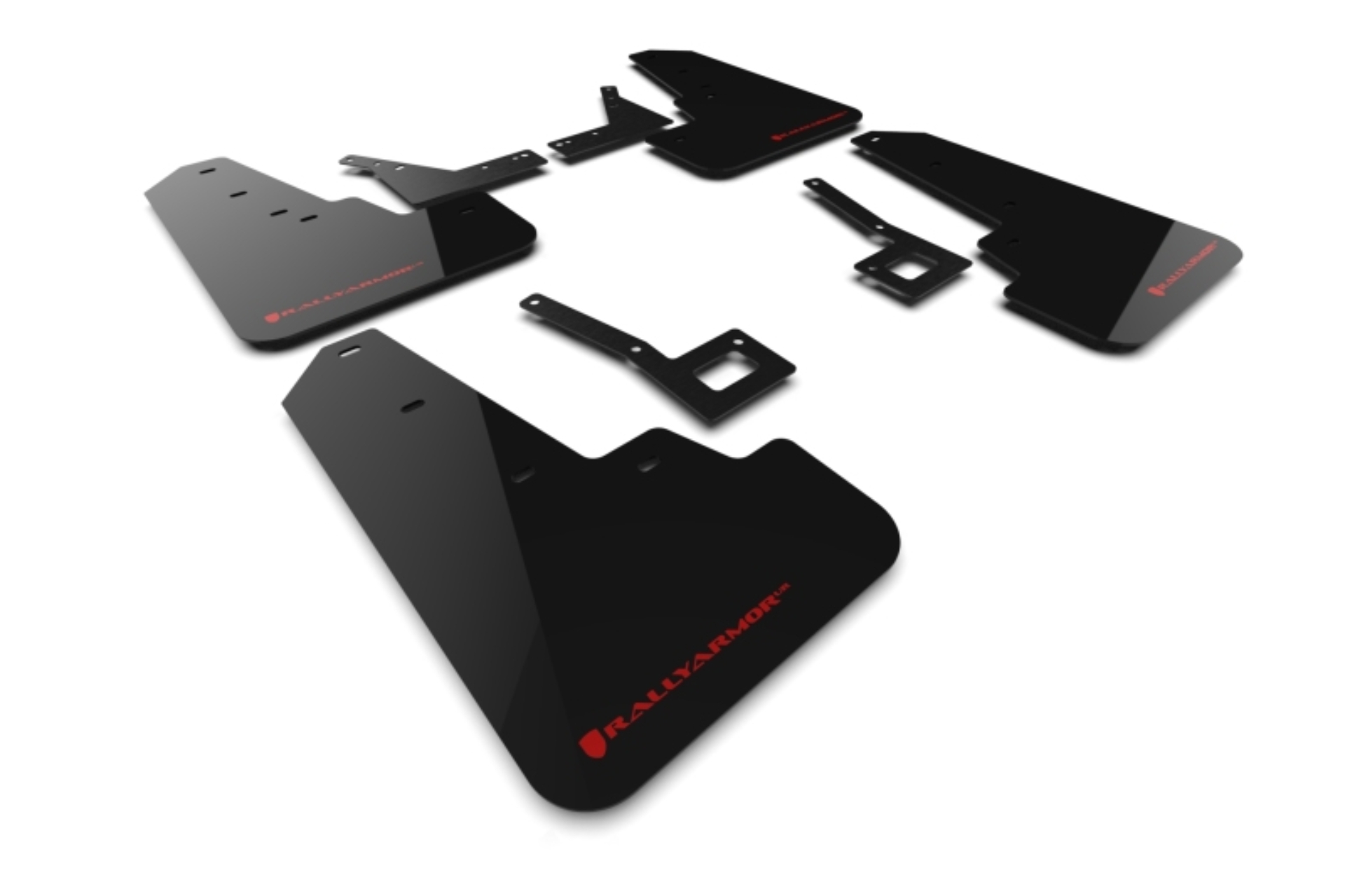 Picture of Rally Armor RAL UR Blk Flap/Rd Logo Mud Flaps - MF98-UR-BLK-RD