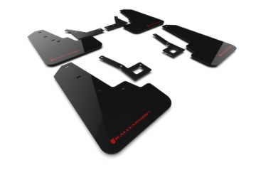 Picture of Rally Armor 19-25 Dodge Ram 1500 Rebel Black UR Mud Flap w/Red Logo