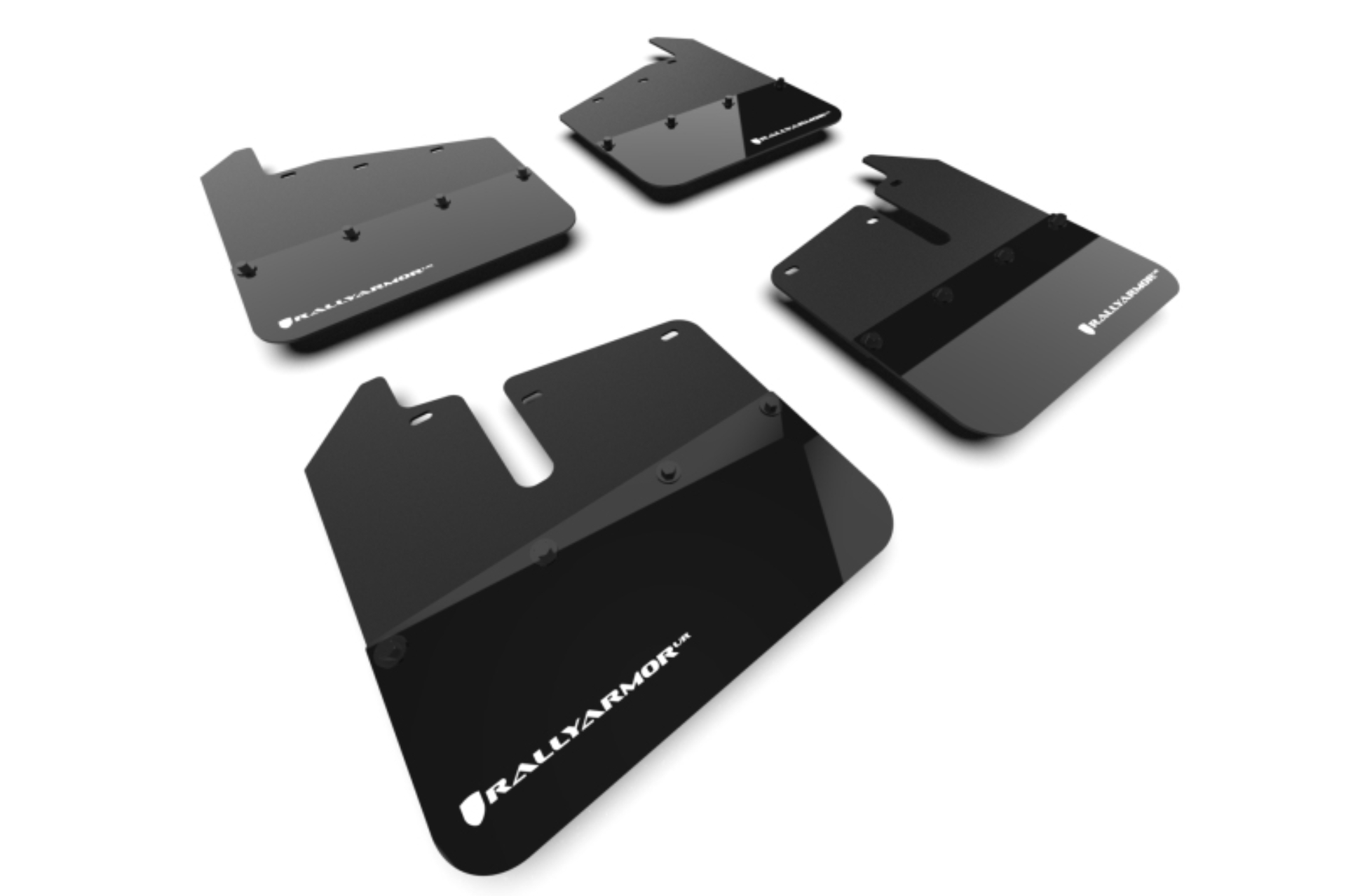 Picture of Rally Armor 20-26 GMC Sierra 2500/3500 HD Denali Black Mud Flap w/White Logo