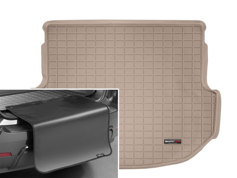 Picture of WeatherTech 13+ Hyundai Santa Fe Sport Cargo Liner w/ Bumper Protector - Tan