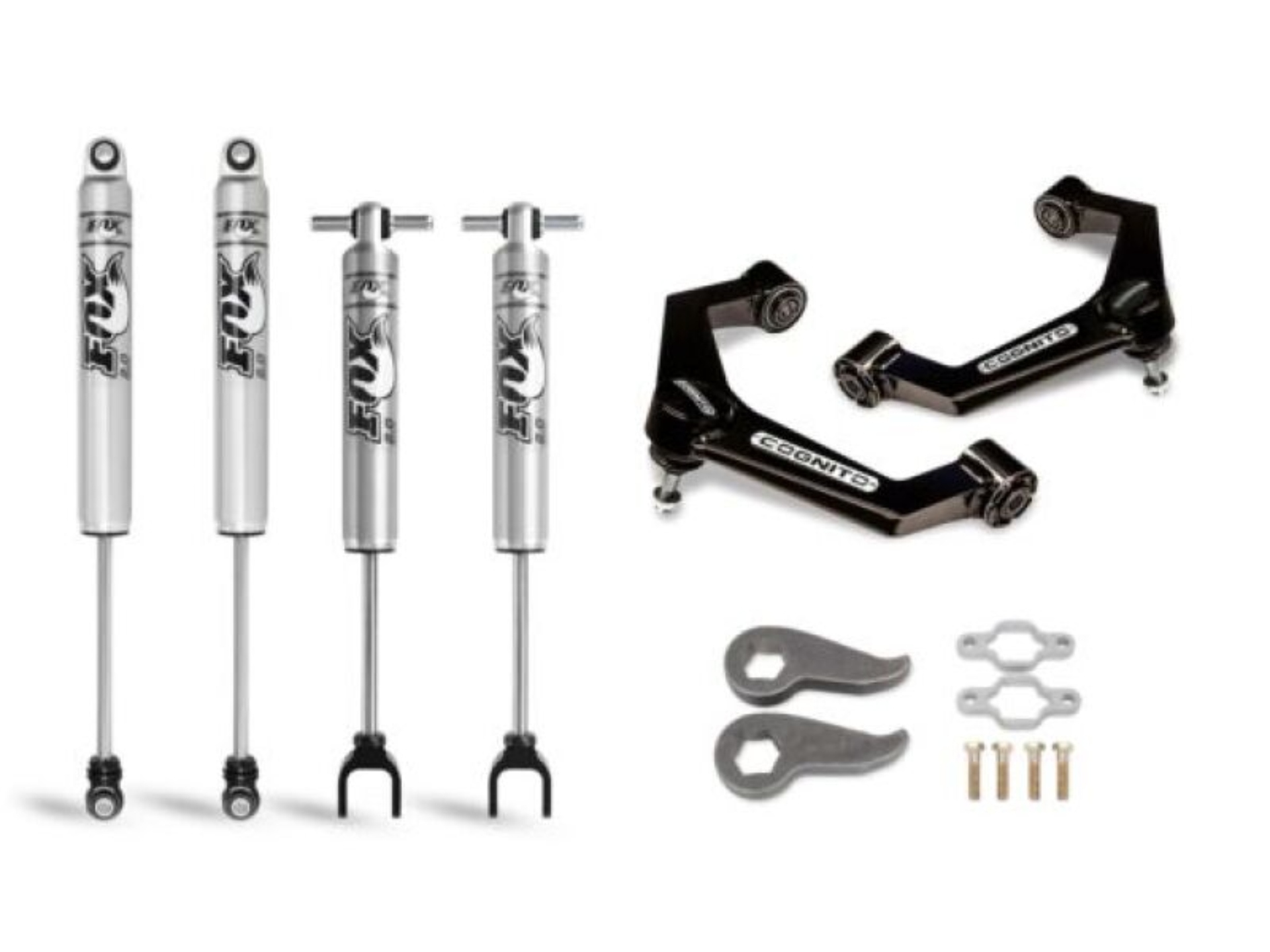 Picture of Cognito 11-19 Chevy/GMC Silv/Sierra 2500/3500 HD 2WD/4WD 3in Perf Leveling Kit w/ Fox PS 2.0 IFP