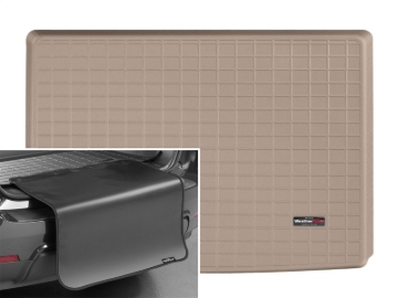 Picture of WeatherTech 15+ Cadillac Escalade ESV Cargo Liner w/ Bumper Protector - Tan