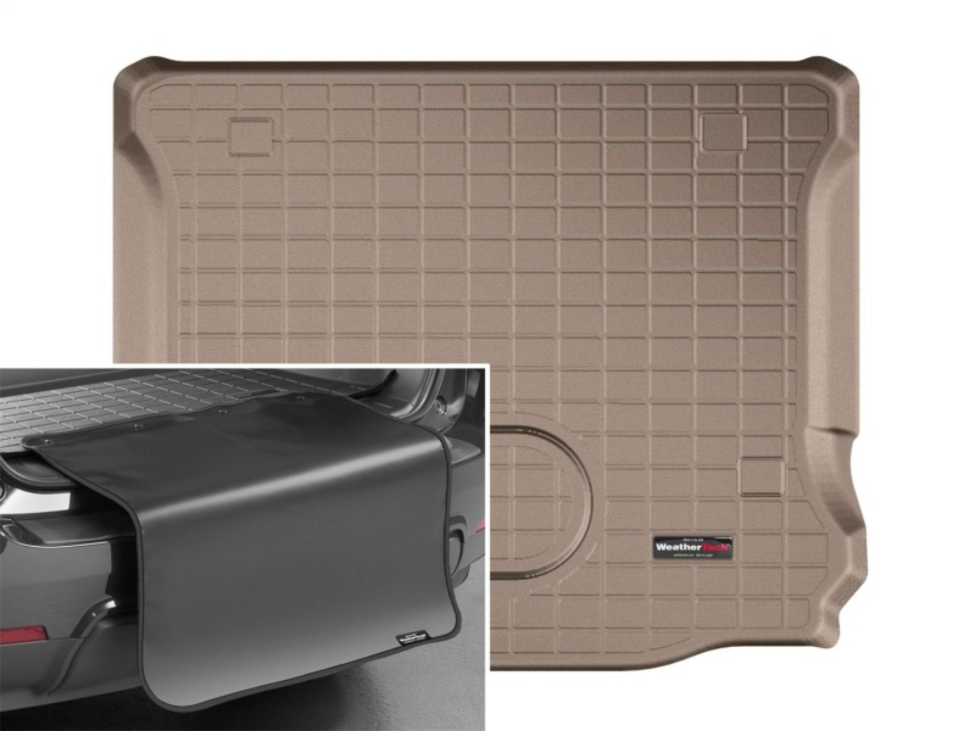 Picture of WeatherTech 15-16 Jeep Wrangler Unlimited Cargo Liner w/ Bumper Protector - Tan