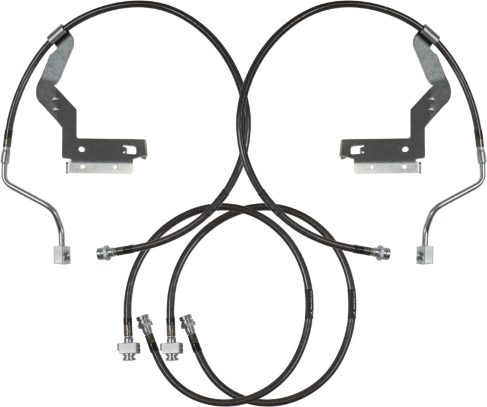 Picture of Carli 17-23 Ford F250/350 SD Hardware Braided Brake Lines 4.5in