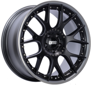 Picture of BBS CH-RII 21x10.5 5x112 ET17 CB66.5 Black Center Platinum Lip SS Rim Prot Wheel -82mm PFS/Clip Req