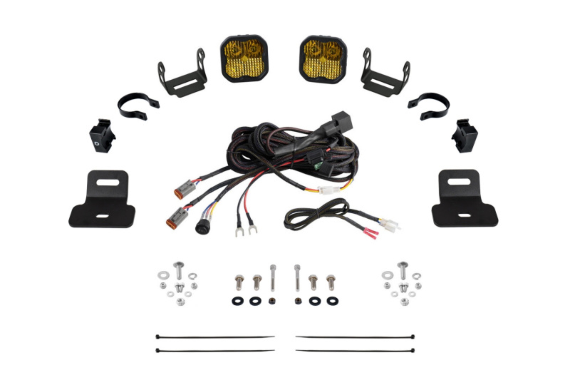 Picture of Diode Dynamics 17-24 Can-Am Maverick X3 SS3 Stage Series Ditch Light Kit - Sport Yellow Combo