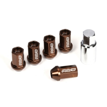 Picture of Rays Dura-Nut L42 Straight Type 14X1.50 - 16 Lug + 4 Lock Set - Bronze