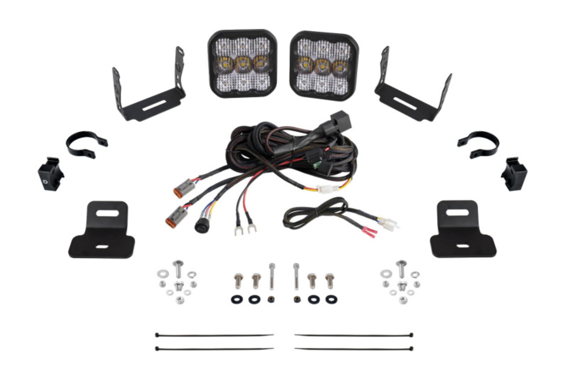 Picture of Diode Dynamics 17-24 Can-Am Maverick X3 SS5 Stage Series Ditch Light Kit - Pro White Combo