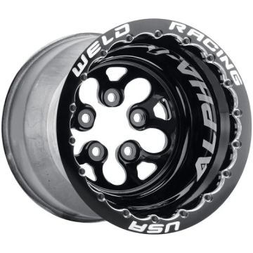 Picture of Weld Alpha-1 15x13 / 5x4.75 BP / 2in BS Black Wheel - Black Double Beadlock