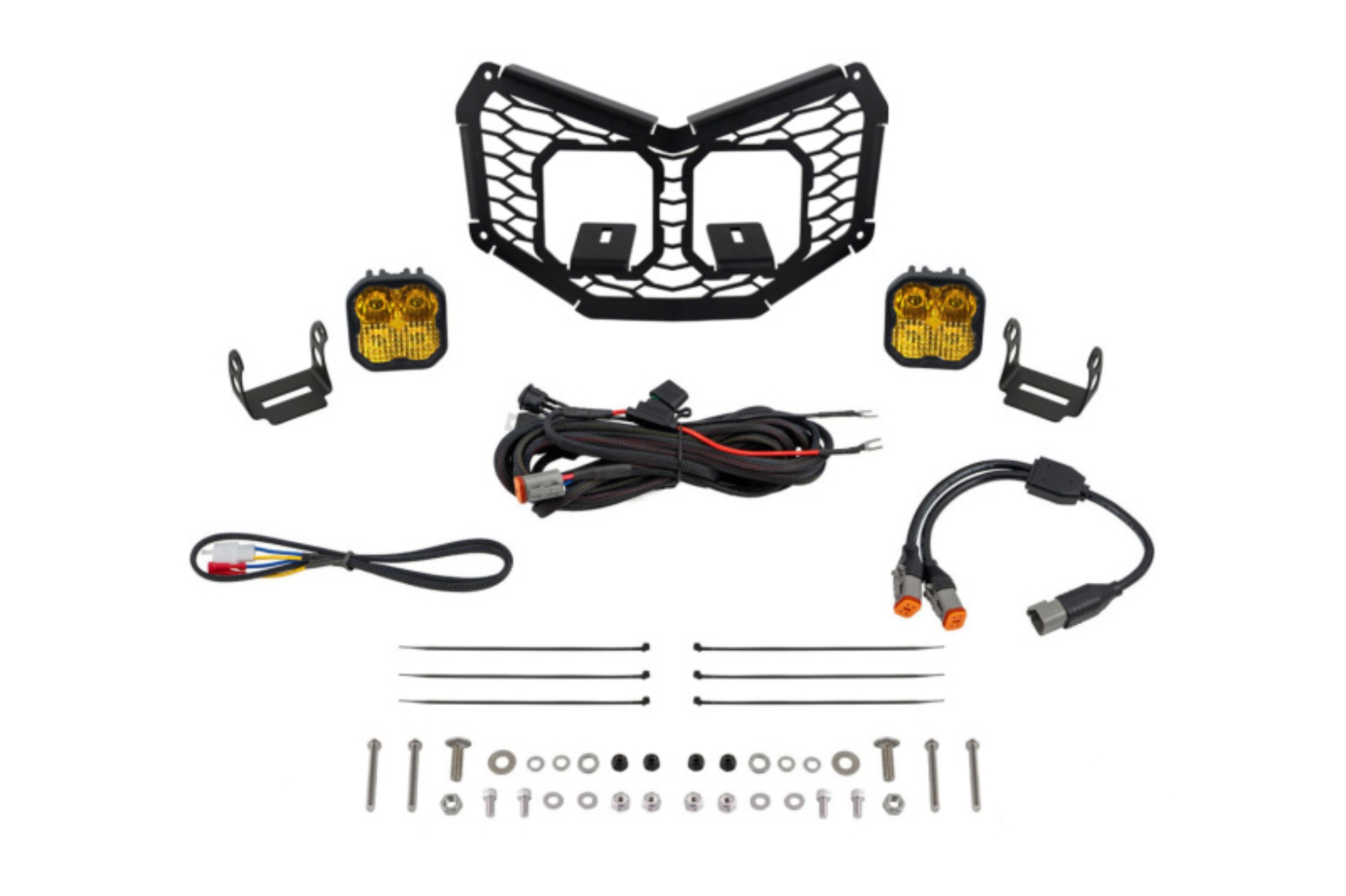 Picture of Diode Dynamics 17-24 Can-Am Maverick X3 Stage Series LED Grille Kit - Sport Yellow Combo