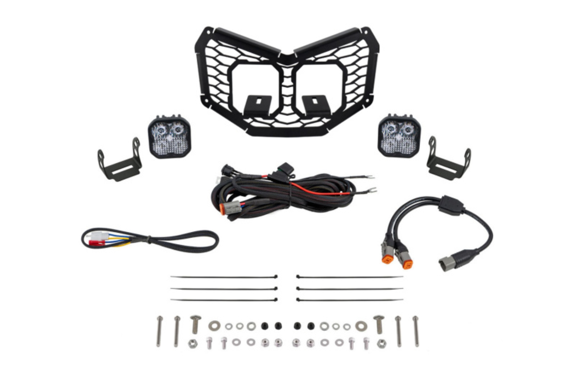 Picture of Diode Dynamics 17-24 Can-Am Maverick X3 Stage Series LED Grille Kit - Pro White Combo