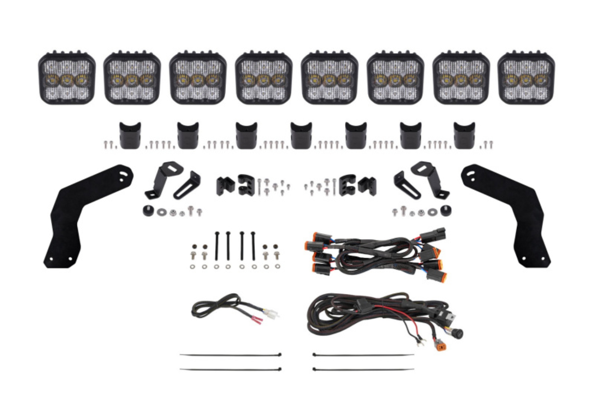 Picture of Diode Dynamics 17-24 Can-Am Maverick X3 SS5 Sport CrossLink Roof Lightbar Kit - White Combo