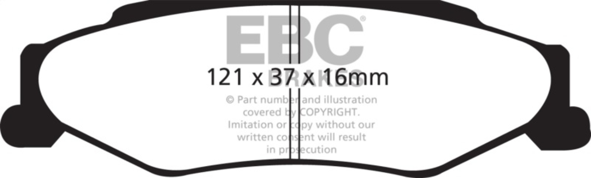 Picture of EBC Racing 01-13 Chevrolet Corvette C5/C6 5.7L/6.0L/6.2L Rear SR-11 Sintered Race Brake Pads