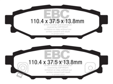 Picture of EBC Racing 17-23 Subaru Impreza 2.0L Rear RP-1 Brake Pads