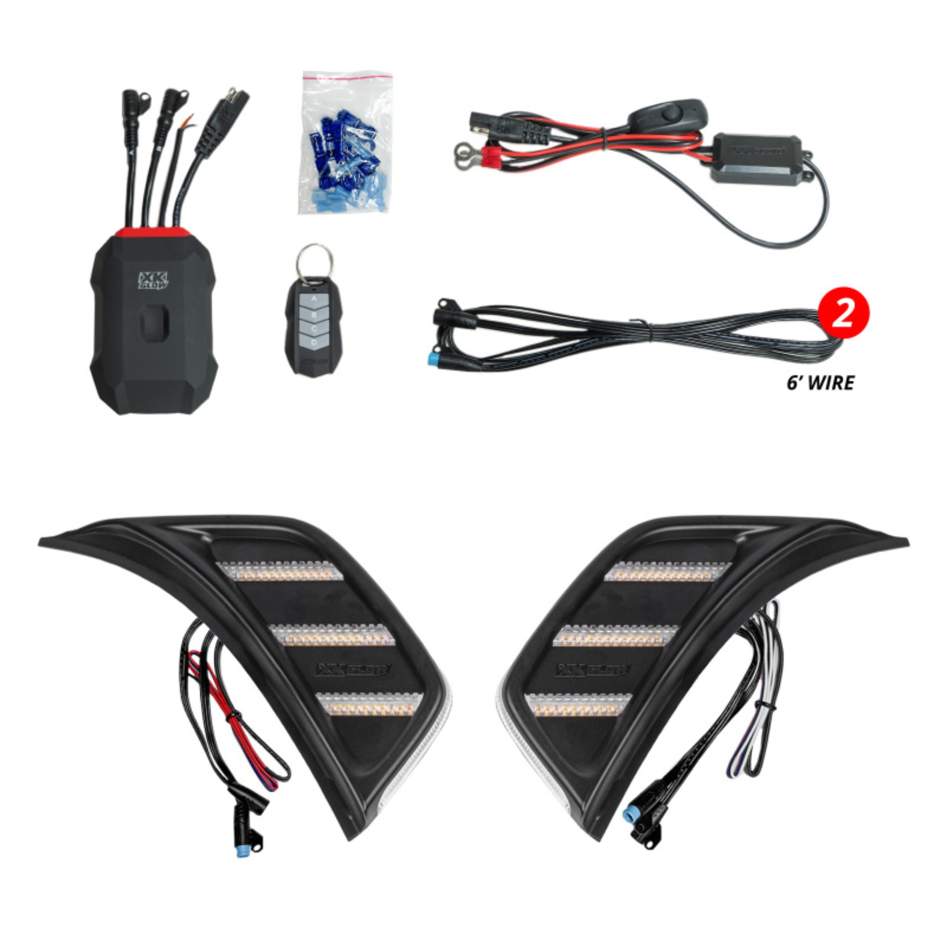 Picture of XK Glow XKmax Jeep Air Vent Light RGB+ Amber Turn & Running App Cntl