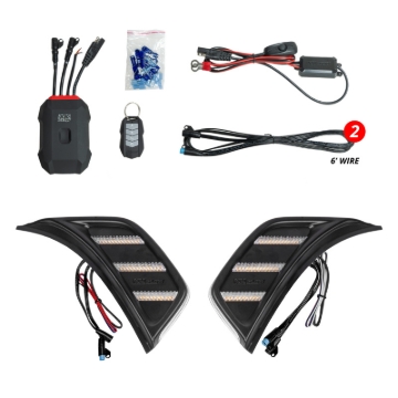 Picture of XK Glow XKmax Jeep Air Vent Light RGB+ Amber Turn & Running App Cntl